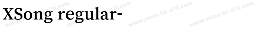 XSong regular字体转换